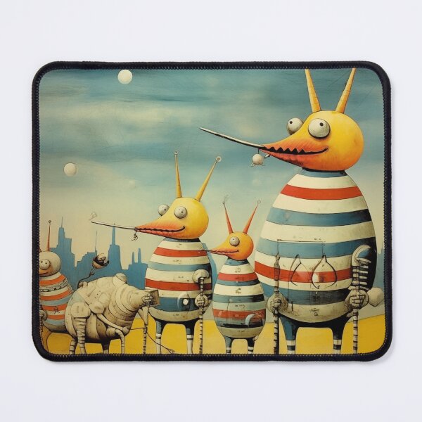 Item preview, Striped Creatures on a Surreal Journey designed and sold by landletsy.
