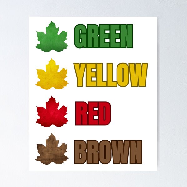 Item preview, Autumn Leaves With Words and Colors designed and sold by kaljoa.