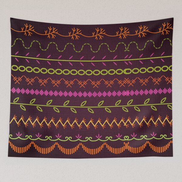 Item preview, Sewing Stitch Patterns on Textured Fabric Effect Background  designed and sold by Nancyanna.