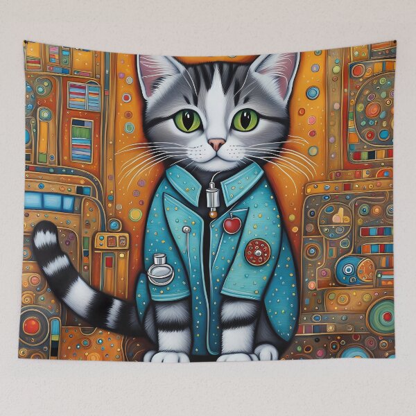 Item preview, Kitten as a doctor on a hospital ward designed and sold by Colin Bentham.