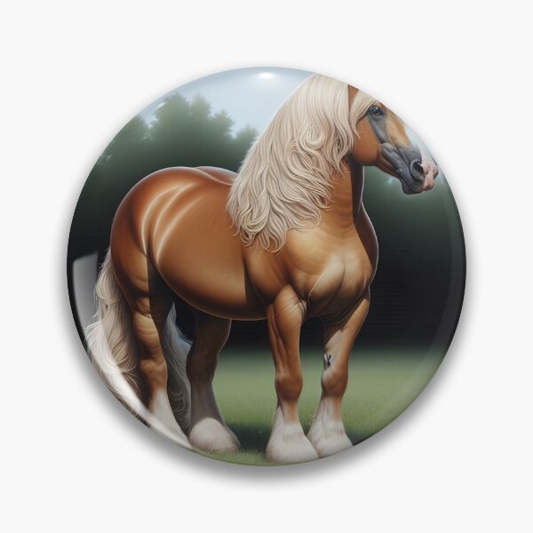 Item preview,  Majestic Draft Horse in Serene Meadow designed and sold by IllumeInk.