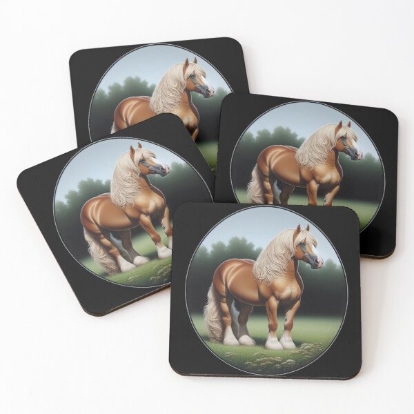 Item preview,  Majestic Draft Horse in Serene Meadow designed and sold by IllumeInk.