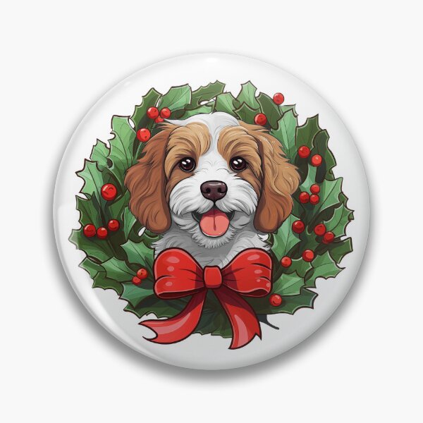 Item preview, Cavapoo - blenheim -  Christmas Wreath Dog designed and sold by wotsthis.