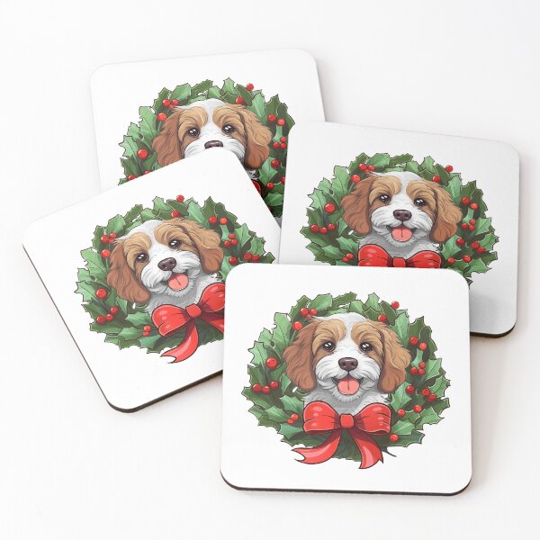 Item preview, Cavapoo - blenheim -  Christmas Wreath Dog designed and sold by wotsthis.