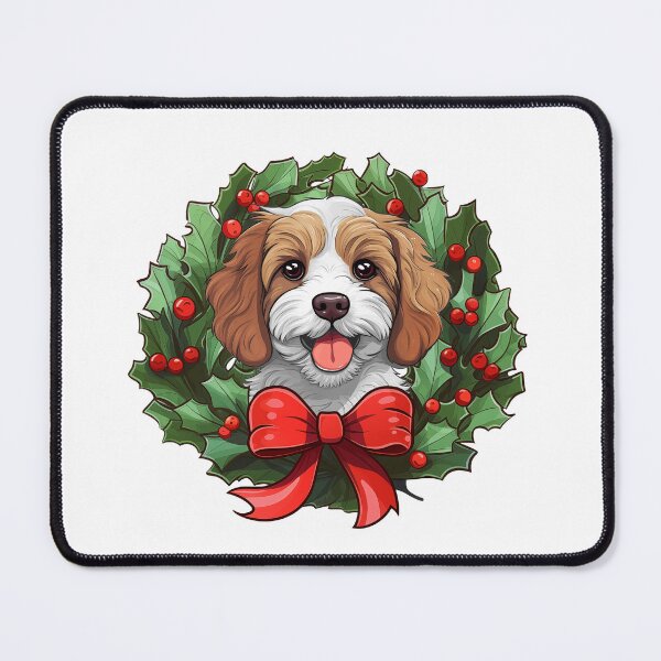 Item preview, Cavapoo - blenheim - Christmas Wreath Dog designed and sold by wotsthis.