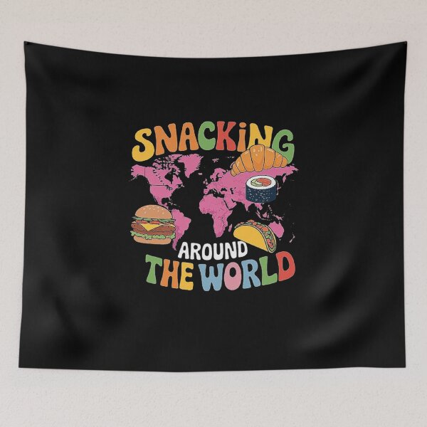 Aperçu de l'œuvre Snacking autour du monde - Global Food Lover Design créée et vendue par love3617.