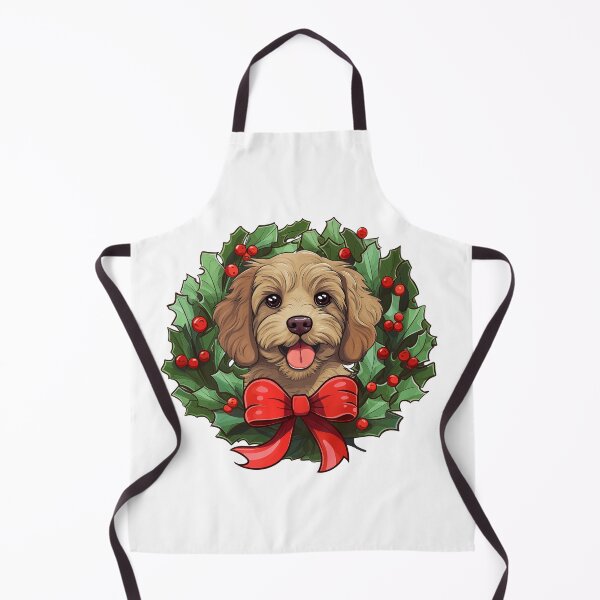 Item preview, Cavapoo - gold tan -  Christmas Wreath Dog designed and sold by wotsthis.