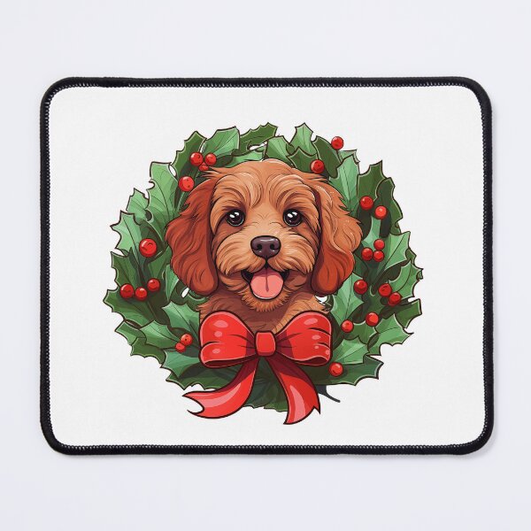 Item preview, Cavapoo - red - Christmas Wreath Dog designed and sold by wotsthis.