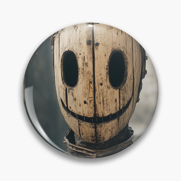 Item preview, The Smiling Wooden Mask designed and sold by landletsy.