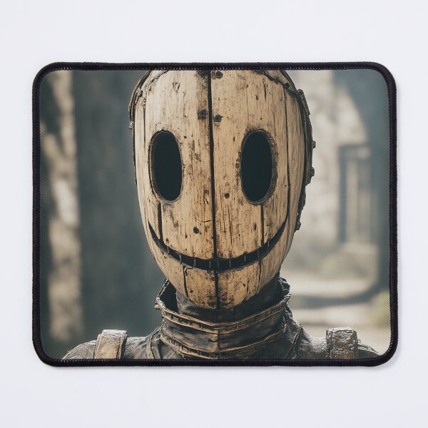Item preview, The Smiling Wooden Mask designed and sold by landletsy.