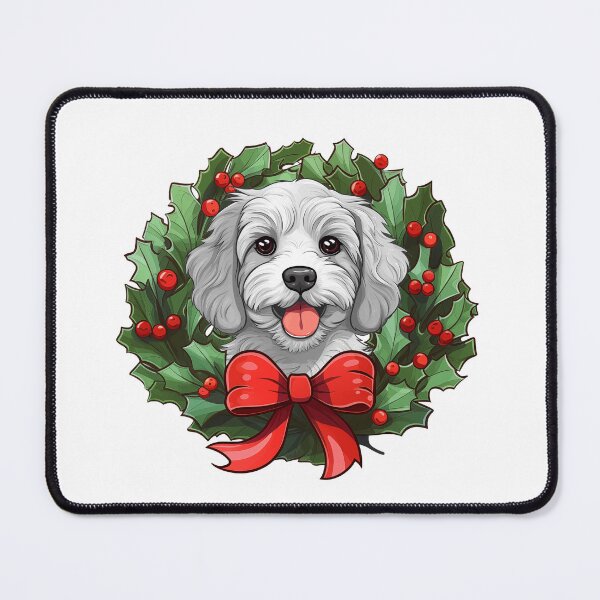Item preview, Cavapoo - white - Christmas Wreath Dog designed and sold by wotsthis.
