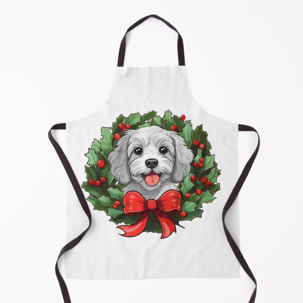 Item preview, Cavapoo - white -  Christmas Wreath Dog designed and sold by wotsthis.