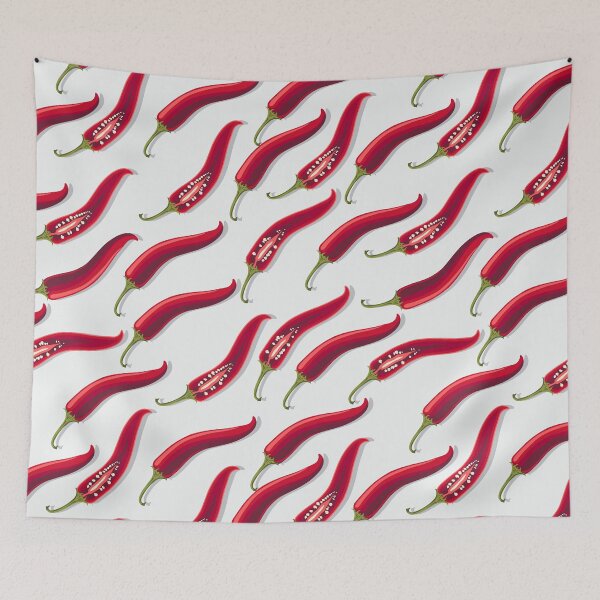 Item preview, Hot pepper, diagonal direction, White background designed and sold by Alex  Blud.