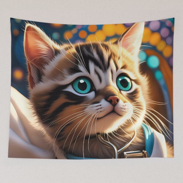 Item preview, Kitten as a doctor on a hospital ward designed and sold by Colin Bentham.