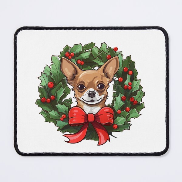 Item preview, Chihuahua - tan white - Christmas Wreath Dog designed and sold by wotsthis.