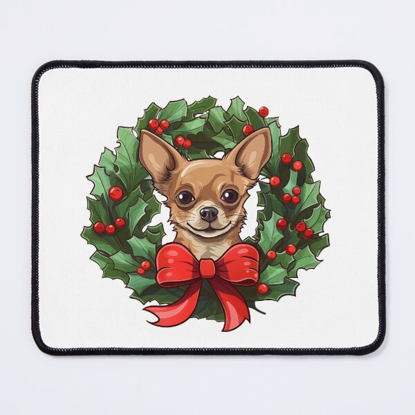Item preview, Chihuahua - tan - Christmas Wreath Dog designed and sold by wotsthis.