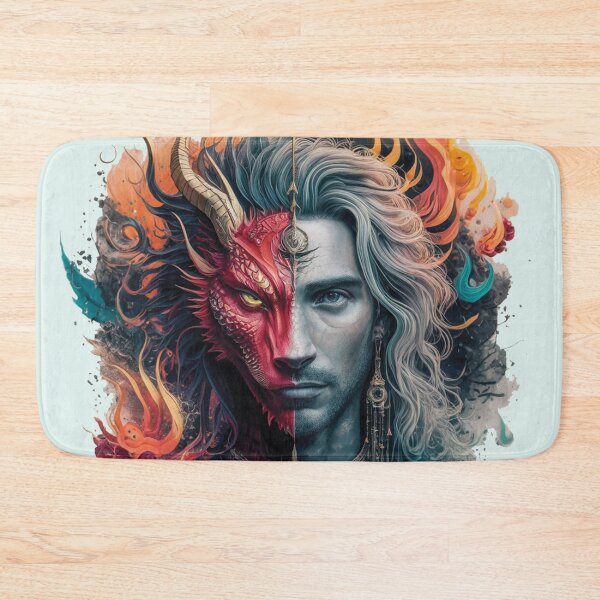 Item preview, Rise From Ashes Stronger Than Before- Fantasy Dragon and King Design designed and sold by The Velvet Vault.