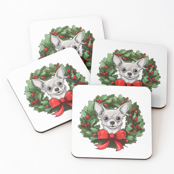 Item preview, Chihuahua - white -  Christmas Wreath Dog designed and sold by wotsthis.