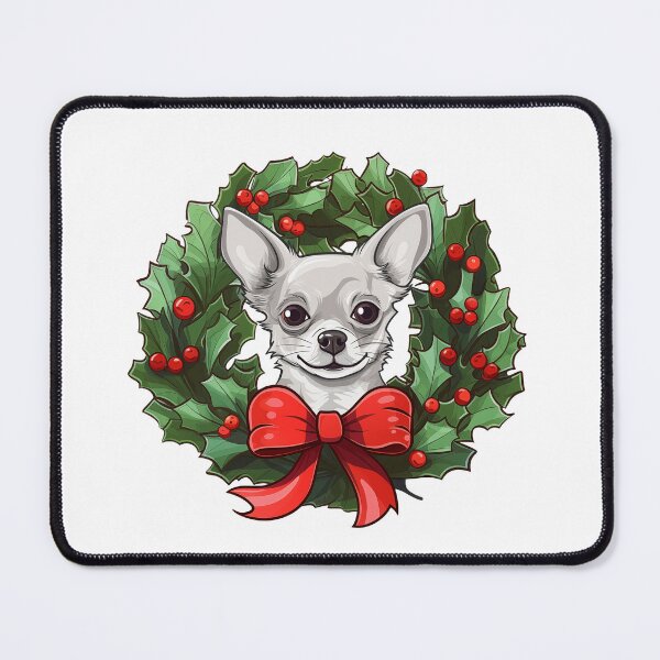 Item preview, Chihuahua - white - Christmas Wreath Dog designed and sold by wotsthis.