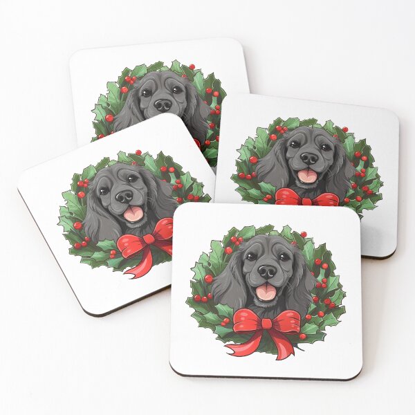 Item preview, Cocker Spaniel - black -  Christmas Wreath Dog designed and sold by wotsthis.