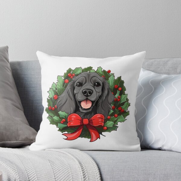 Item preview, Cocker Spaniel - black -  Christmas Wreath Dog designed and sold by wotsthis.