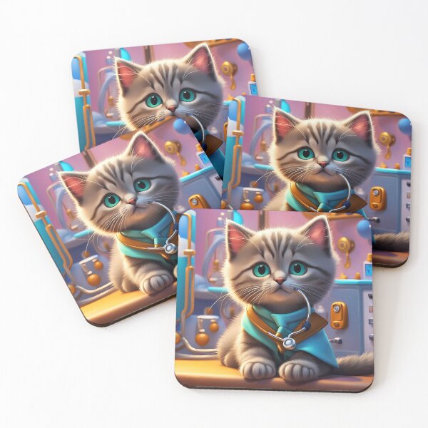 Item preview, Kitten as a doctor on a hospital ward designed and sold by Colin Bentham.