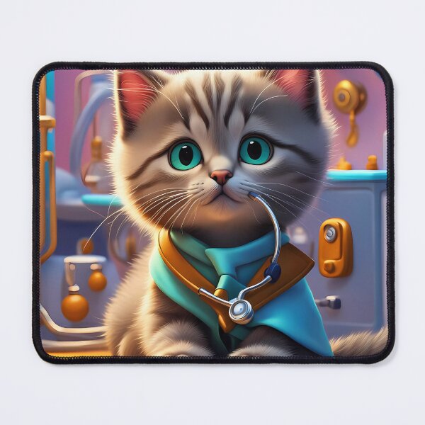 Item preview, Kitten as a doctor on a hospital ward designed and sold by Colin Bentham.