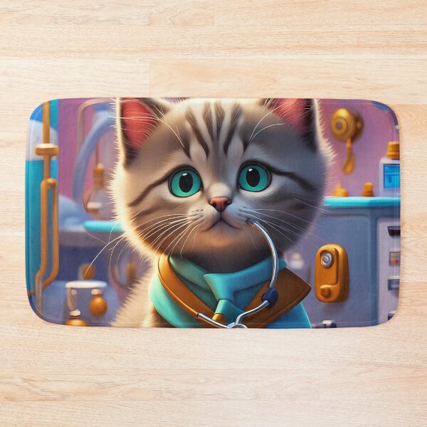 Item preview, Kitten as a doctor on a hospital ward designed and sold by Colin Bentham.
