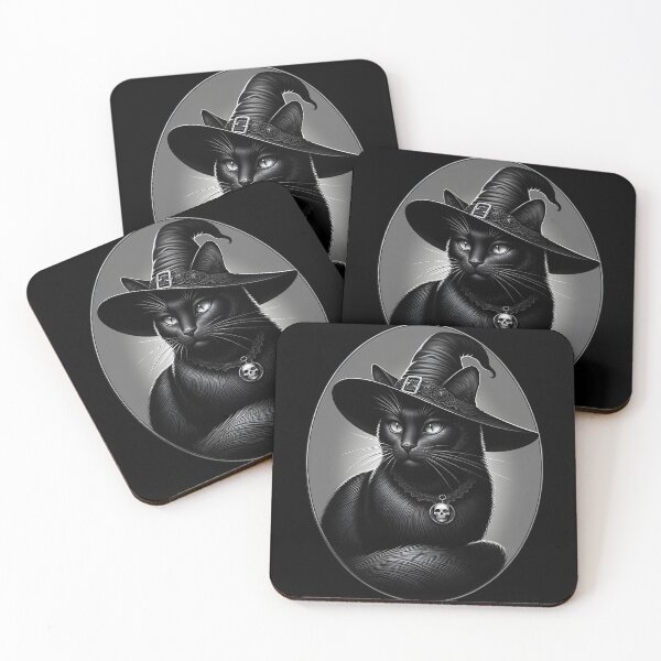 Item preview,  Enchanting Black Cat in Witch Hat designed and sold by IllumeInk.