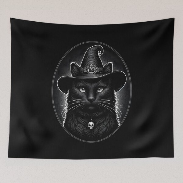 Item preview,  Mysterious Witch Cat Portrait designed and sold by IllumeInk.