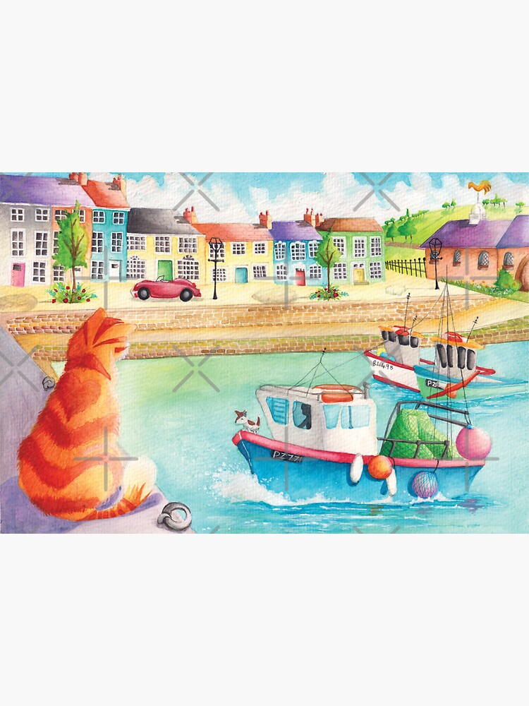 Thumbnail 3 of 3, Sticker, Some Boats Came In! designed and sold by BeckmogArt.