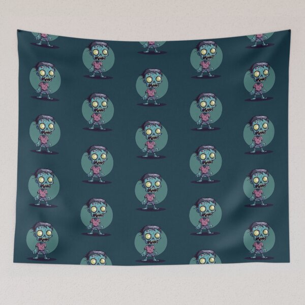 Item preview, Zombie on Blue Background designed and sold by SpoonToonCnt.