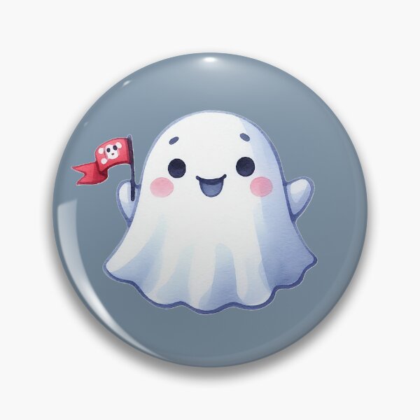 Item preview, Cute Happy Halloween Ghost in Watercolor designed and sold by GVibezPadel.