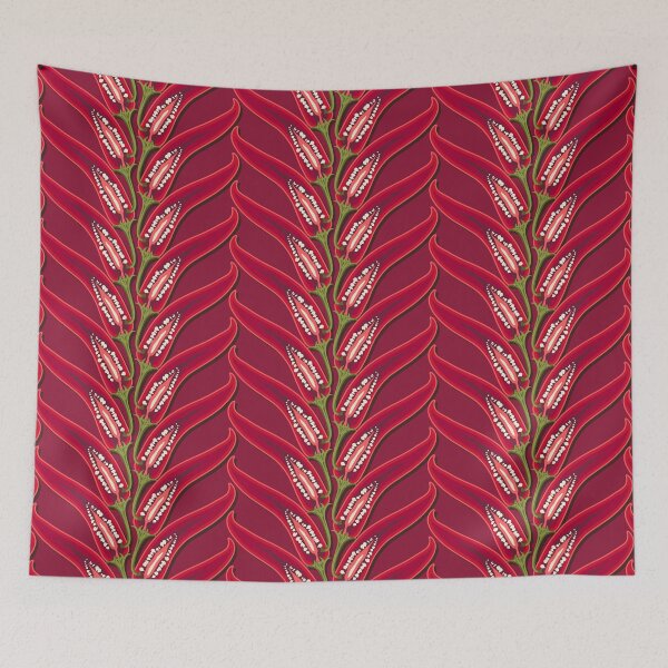 Item preview, Hot pepper, stripe imitation braid, Red background designed and sold by Alex  Blud.
