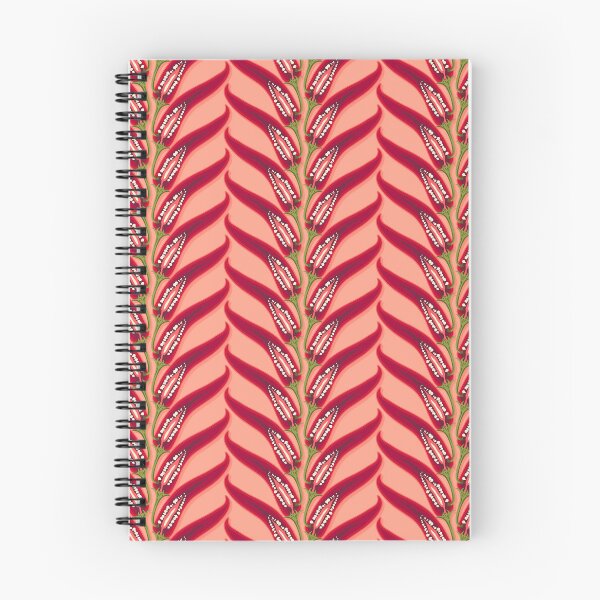 Item preview, Hot pepper, stripe imitation braid, Coral background designed and sold by Alex  Blud.