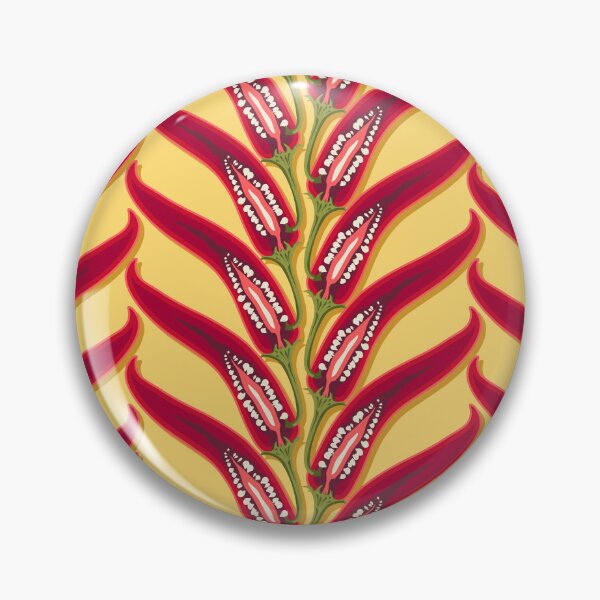 Item preview, Hot pepper, stripe imitation braid, Yellow background designed and sold by Alex  Blud.
