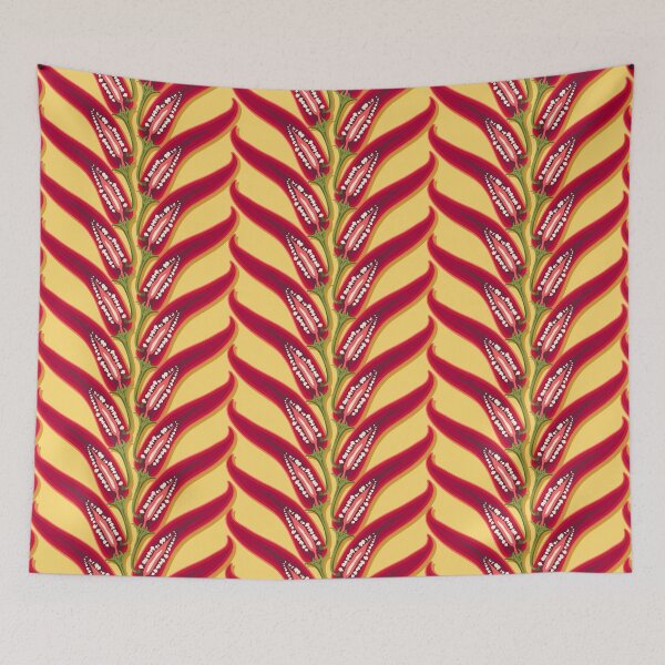 Item preview, Hot pepper, stripe imitation braid, Yellow background designed and sold by Alex  Blud.
