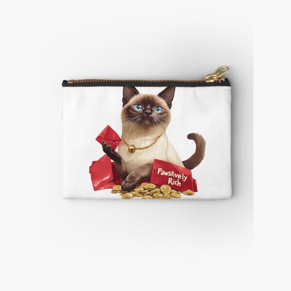 Item preview, Pawsitively Rich Siamese Cat: Prosperity and Joy designed and sold by ShanCoMeow.