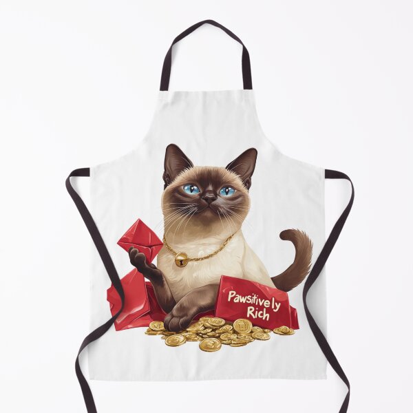 Item preview, Pawsitively Rich Siamese Cat: Prosperity and Joy designed and sold by ShanCoMeow.