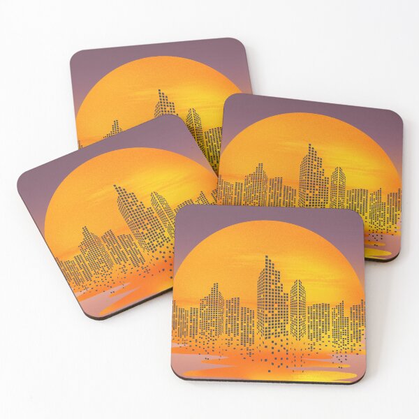 Item preview, Urban Silhouette at Sunset – Contemporary Cityscape designed and sold by RaiyaTees.