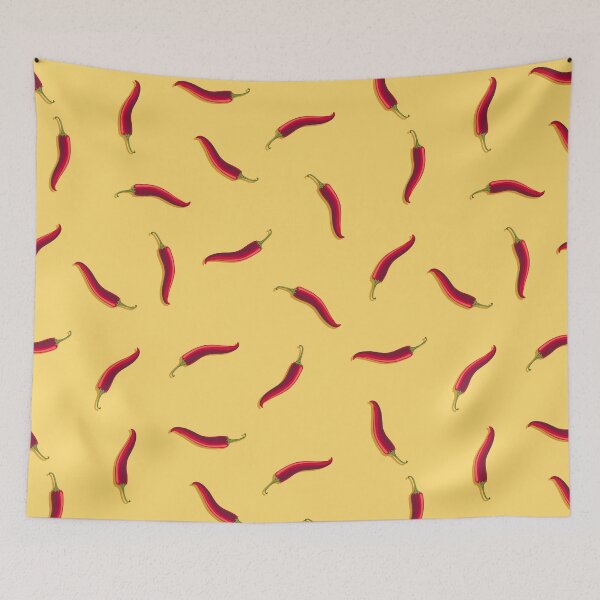 Item preview, Hot pepper, small non-directional direction, Yellow background designed and sold by Alex  Blud.