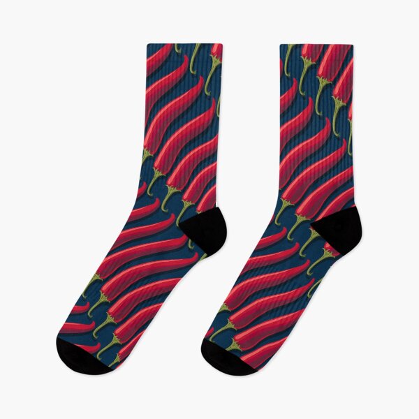 Item preview, Hot pepper, wide diagonal, Dark blue background designed and sold by Alex  Blud.