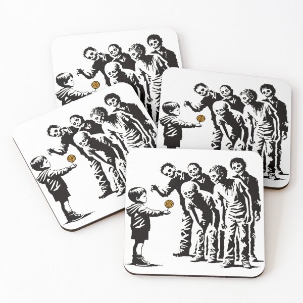 Item preview, Boy Giving Lollipop to Zombies designed and sold by Blink Art Studio.