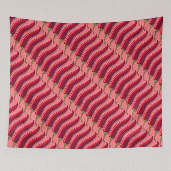 Item preview, Hot pepper, wide diagonal, Pink background designed and sold by Alex  Blud.