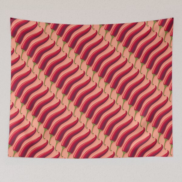 Item preview, Hot pepper, wide diagonal, Coral background designed and sold by Alex  Blud.