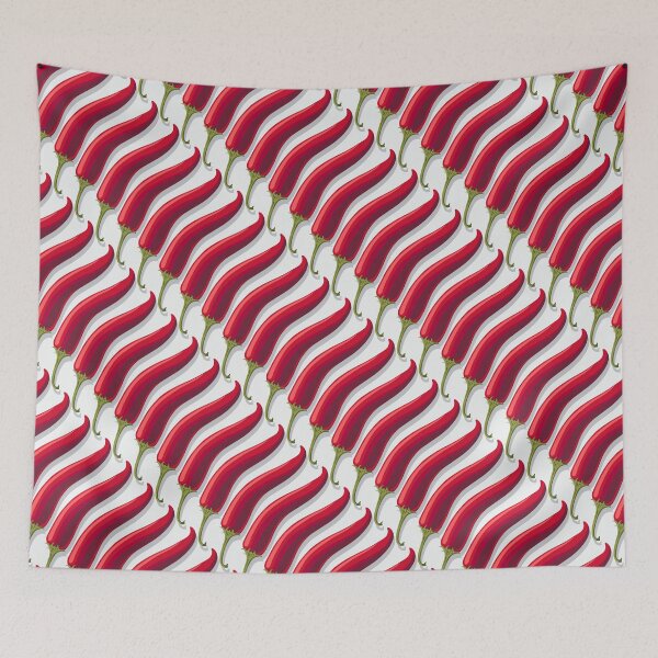 Item preview, Hot pepper, wide diagonal, White background designed and sold by Alex  Blud.