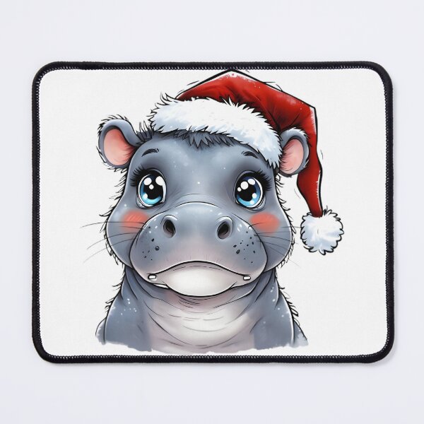 Artikelvorschau, Christmas Hippo entworfen und verkauft von DegoPine  Art Studio.