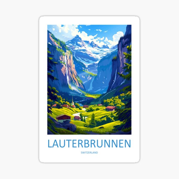 Item preview, Lauterbrunnen Print Lauterbrunnen Home Décor Switzerland Art Print Lauterbrunnen Wall Print For Switzerland Gift Wall Hanging Switzerland designed and sold by banstore71.