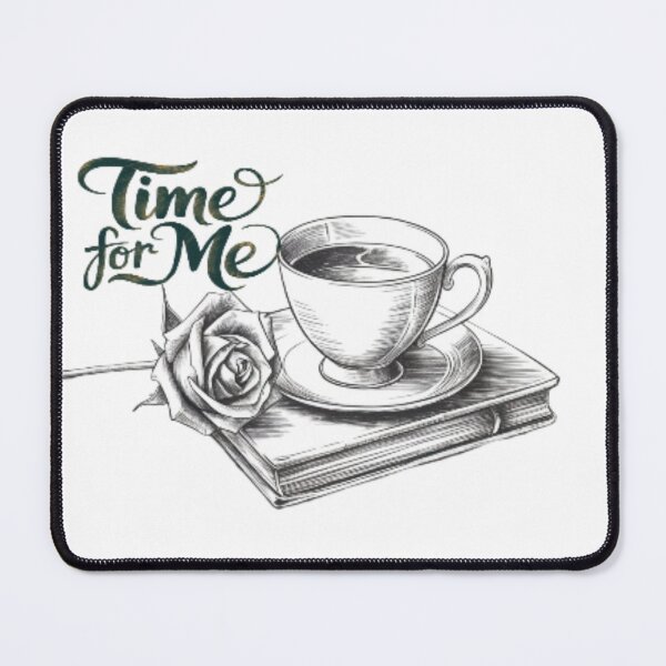 Item preview, Cup of Tea accompanied by a book with the text ' time for me' designed and sold by Tomasz  Siennicki.