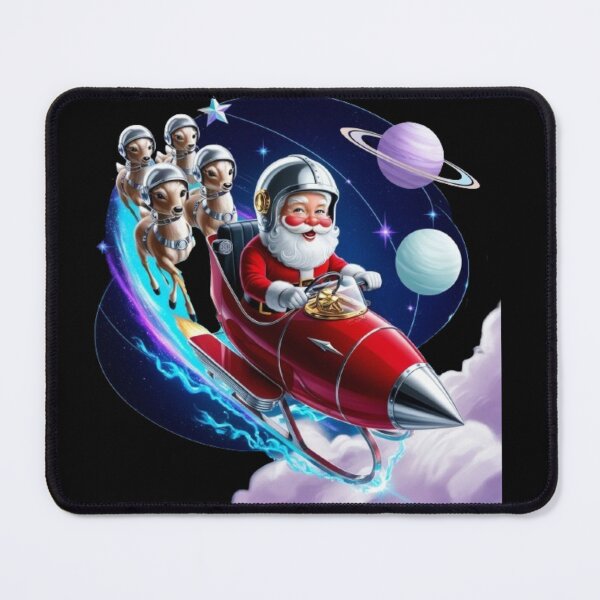 Item preview, Santa's Space Sleigh Ride Funny Sci-Fi Christmas Shirt designed and sold by cirereyes.